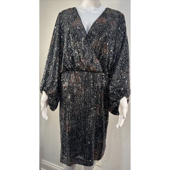 R&M Richards Sparkly Drape Back Dress Red Carpet Worthy! New Year & X-mass Party - Picture 7 of 16